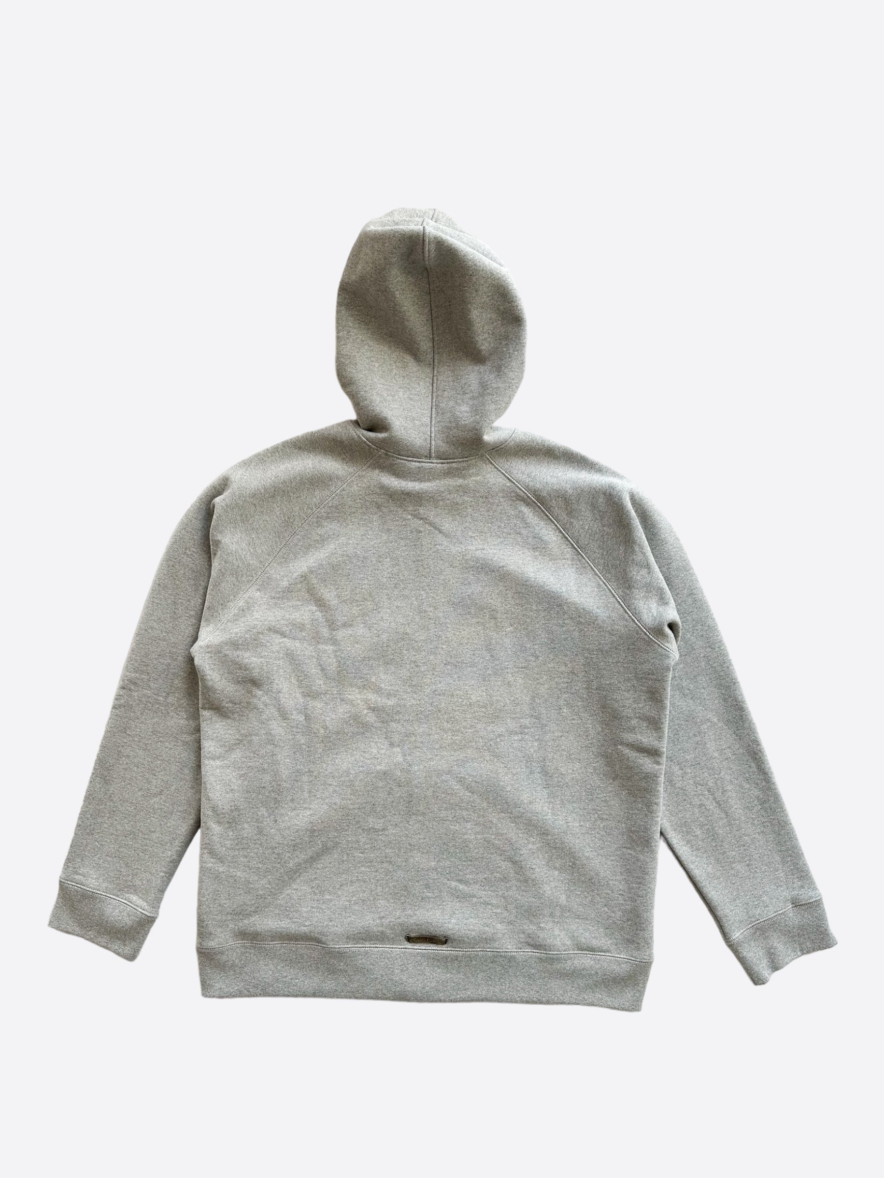 Chrome Hearts Grey & Black Triple Cross Patch Zip Up Hoodie for Men & Women | Streetwear Fashion | Perfect for Casual Outfits & Urban Style