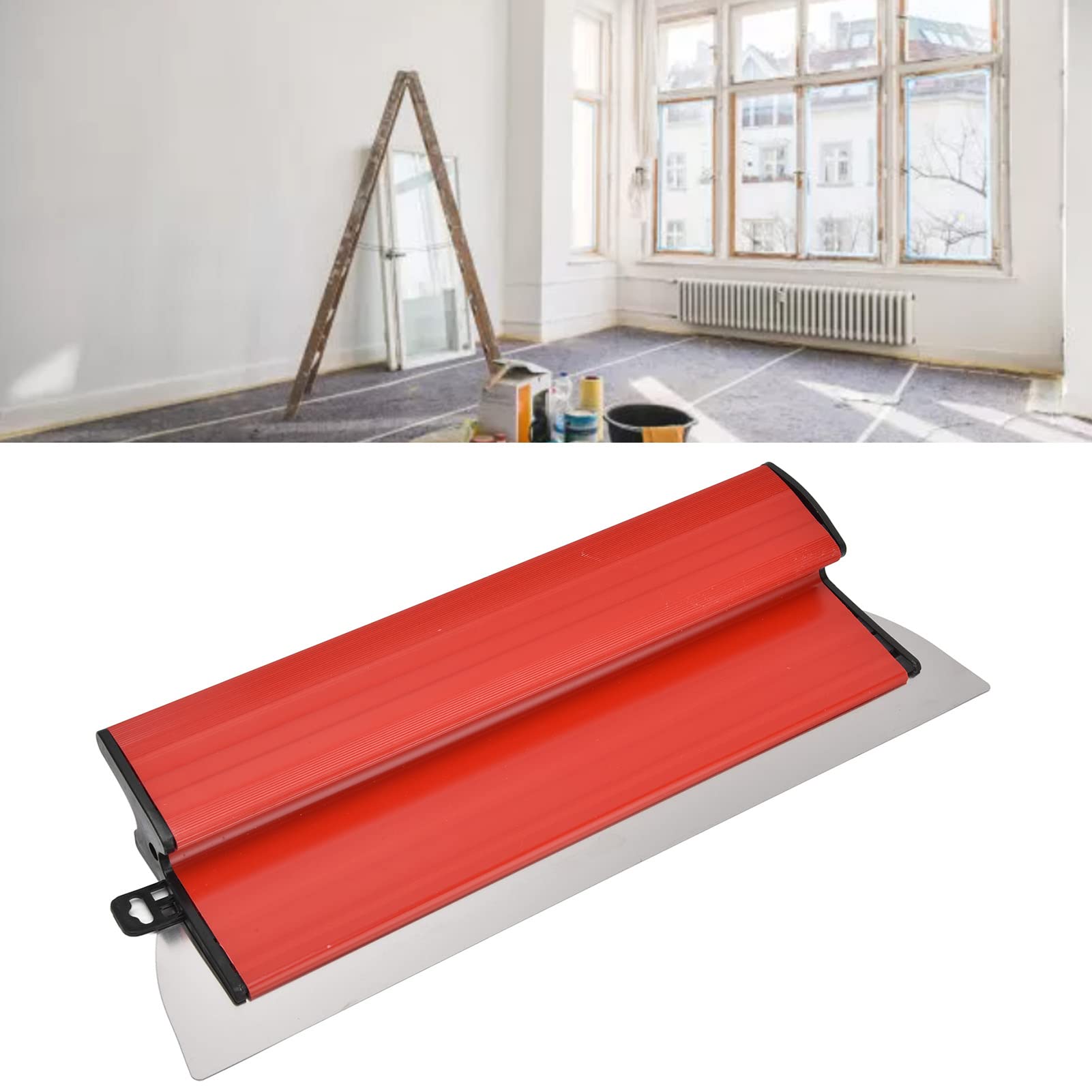 15.7 Inch Stainless Steel Skimming Blade - Large Drywall Putty Knife for Wall, Ceiling & Sheetrock - Professional Gyprock & Plasterboard Scraper Tool - Perfect for Home Renovation, DIY Projects & Professional Construction Work
