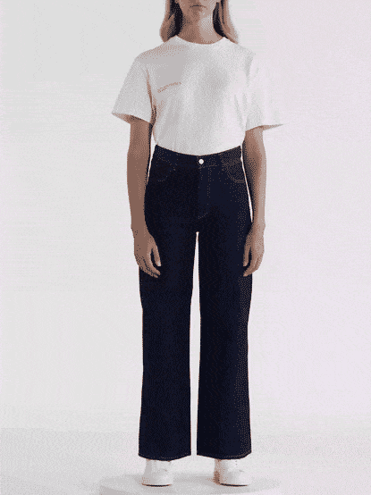 Women's High Rise Wide Leg Hemp Denim Jeans - Eco-Friendly Rinse Wash for Casual & Boho Style - Perfect for Everyday Wear, Weekend Outings & Sustainable Fashion