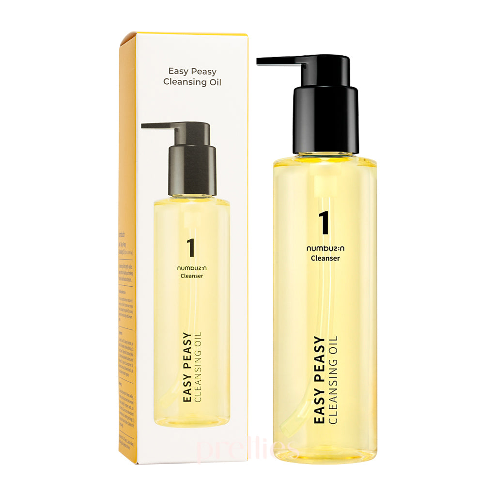 Numbuzin No.1 Easy Peasy Cleansing Oil 200ml - Gentle Makeup Remover & Deep Pore Cleanser for Glowing Skin | Perfect for Daily Skincare Routine