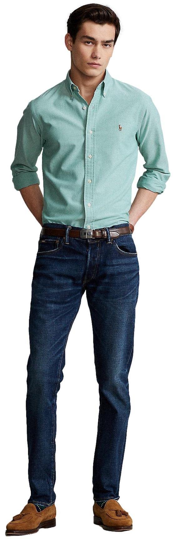 Polo Ralph Lauren Men's Classic Long Sleeve Oxford Shirt - Premium Cotton Dress Shirt for Business & Casual Wear | Perfect for Office, Date Night & Formal Events