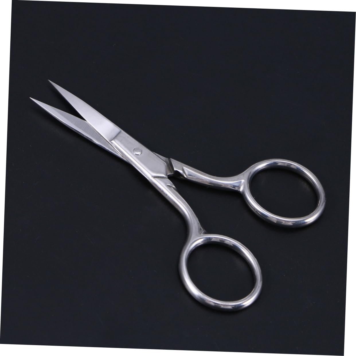 2-Pack Professional Eyebrow & Nose Hair Scissors - Stainless Steel Facial Grooming Scissors for Precise Trimming - Perfect for Eyebrow Shaping, Nose Hair & Beard Trimming at Home or Salon