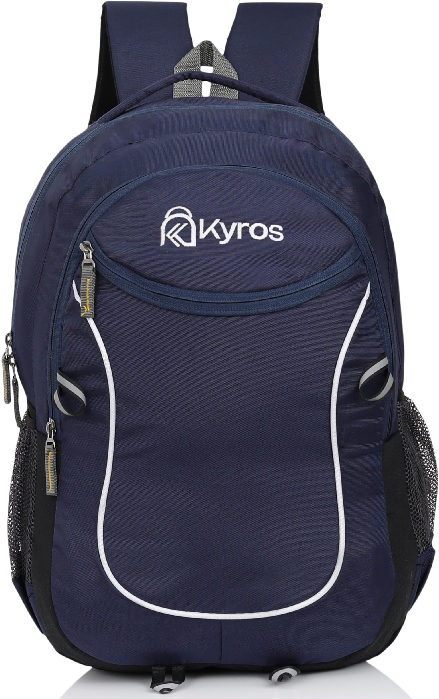 Kyros 35L Unisex Casual Polyester Backpack - Lightweight School Bag for Women, Men, Boys & Girls - Water-Resistant Travel Backpack (Blue) - Perfect for College, Hiking, Work & Daily Commute
