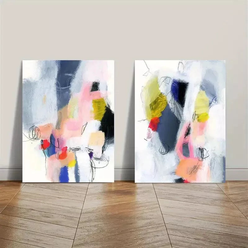 2Pcs Art Deco Classic Modern Abstract Canvas Wall Art - 50x75cm Framed High Quality Print - 100% Australian Made - Ready to Hang - Perfect for Living Room, Bedroom & Office Decor