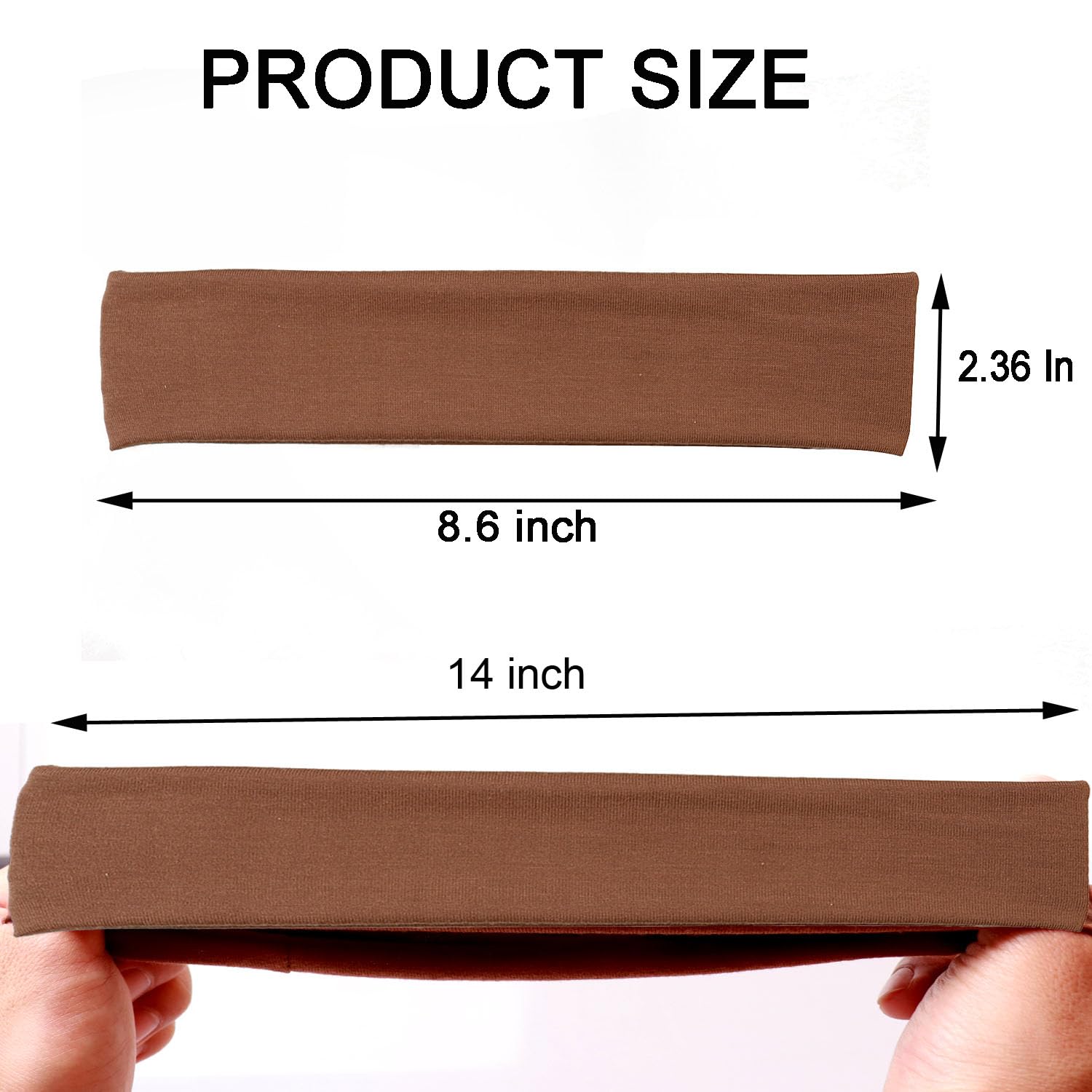 12PCS Non-Slip Headbands for Women - Soft Cotton Stretchy Sports Hair Bands for Yoga, Workout, Running & Exercise - Fashionable Elastic Hair Accessories for Women & Girls (Great for Gym, Sports & Daily Wear)