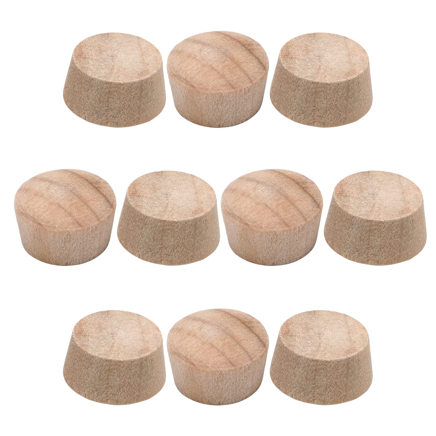 MroMax 10Pcs Round Wood Button Plugs 0.51