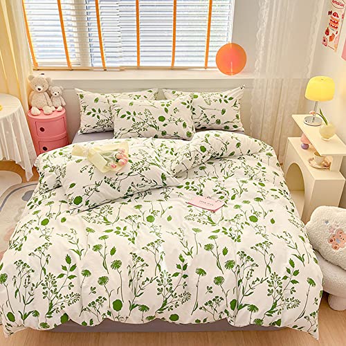 White Green Floral