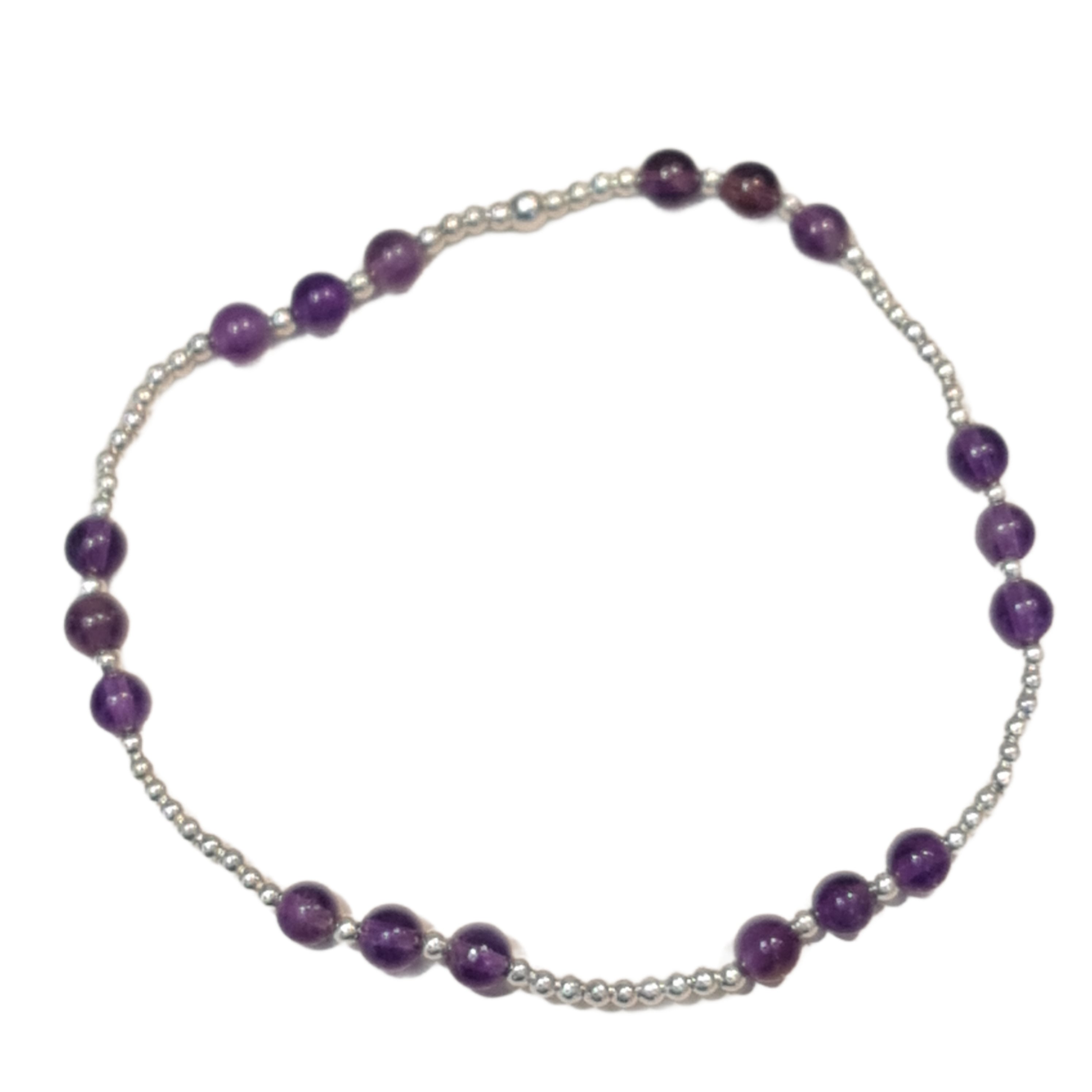 Gemstone Amethyst Bracelet for Women - Healing Crystal Jewelry for Meditation, Yoga & Spiritual Energy