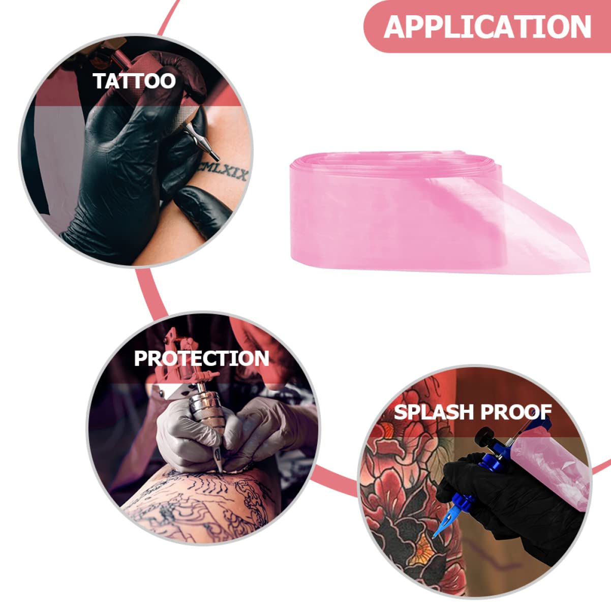 100Pcs Disposable Clip Cord Covers & Pen Bags for Tattoo Artists - Hygienic Tattoo Hook Bags Kit - Ideal for Professional Tattoo Studios & Home Use