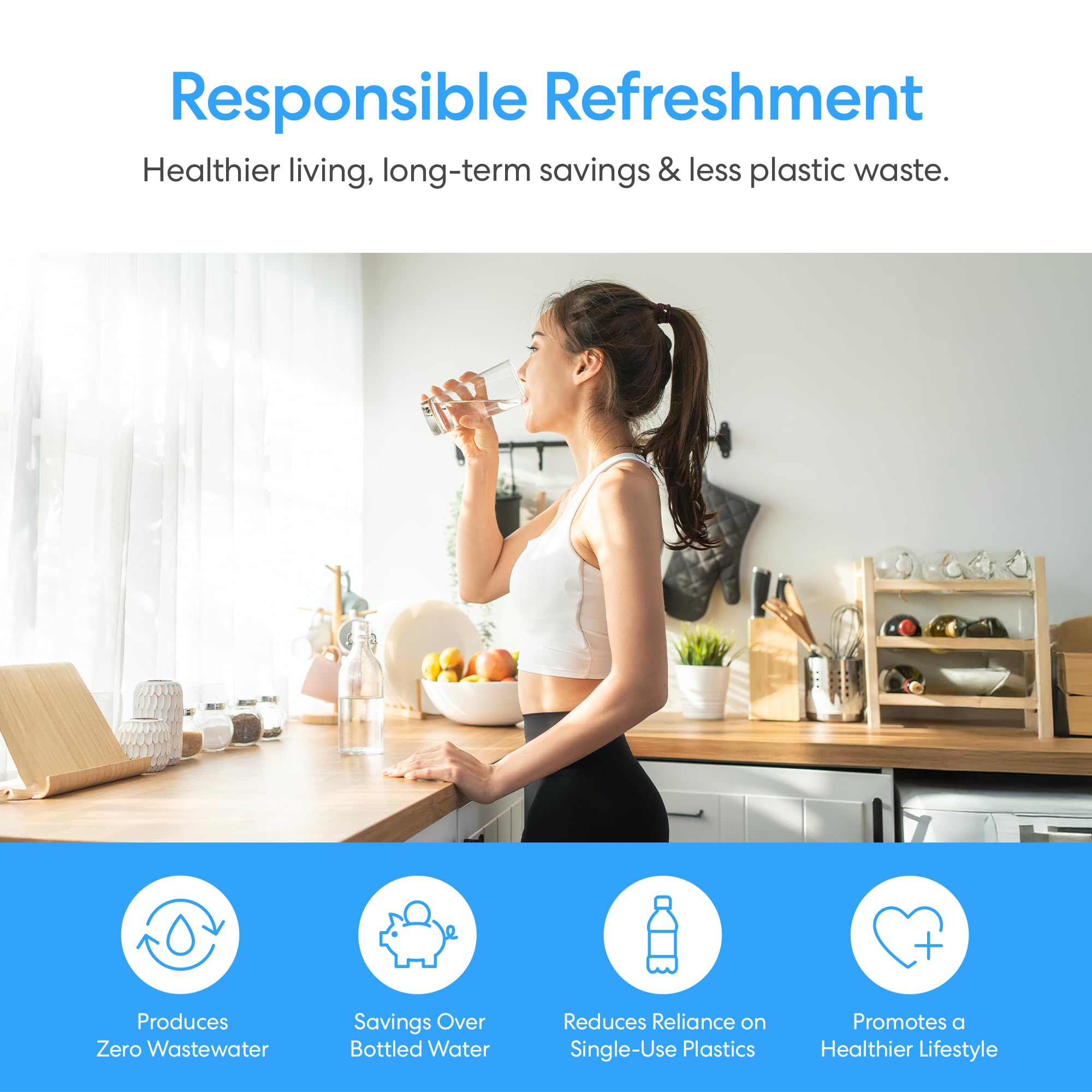 Brio Bottom Loading Water Cooler Dispenser for 5 Gallon Bottles - 3 Temperature Settings (Hot, Room, Cold) with Child Safety Lock, LED Display & Empty Bottle Alert - Stainless Steel Office & Home Water Dispenser for Kitchen, Breakroom, or Workplace Hydration