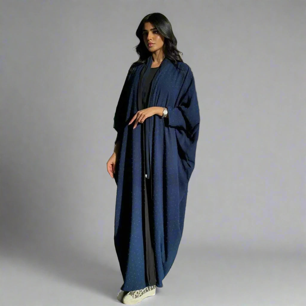 Stylish Hairball Cardigan Open Abaya Dress for Women - Modest Islamic Fashion for Daily Wear & Special Occasions