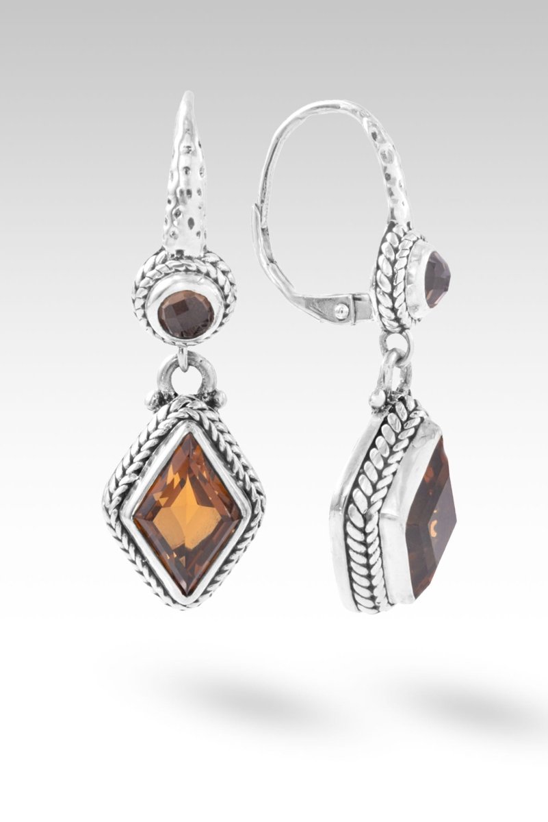 Whiskey Quartz & Smoky Quartz Dangle Earrings for Women - High Hopes™ Elegant Jewelry Gift for Birthday, Anniversary & Special Occasions