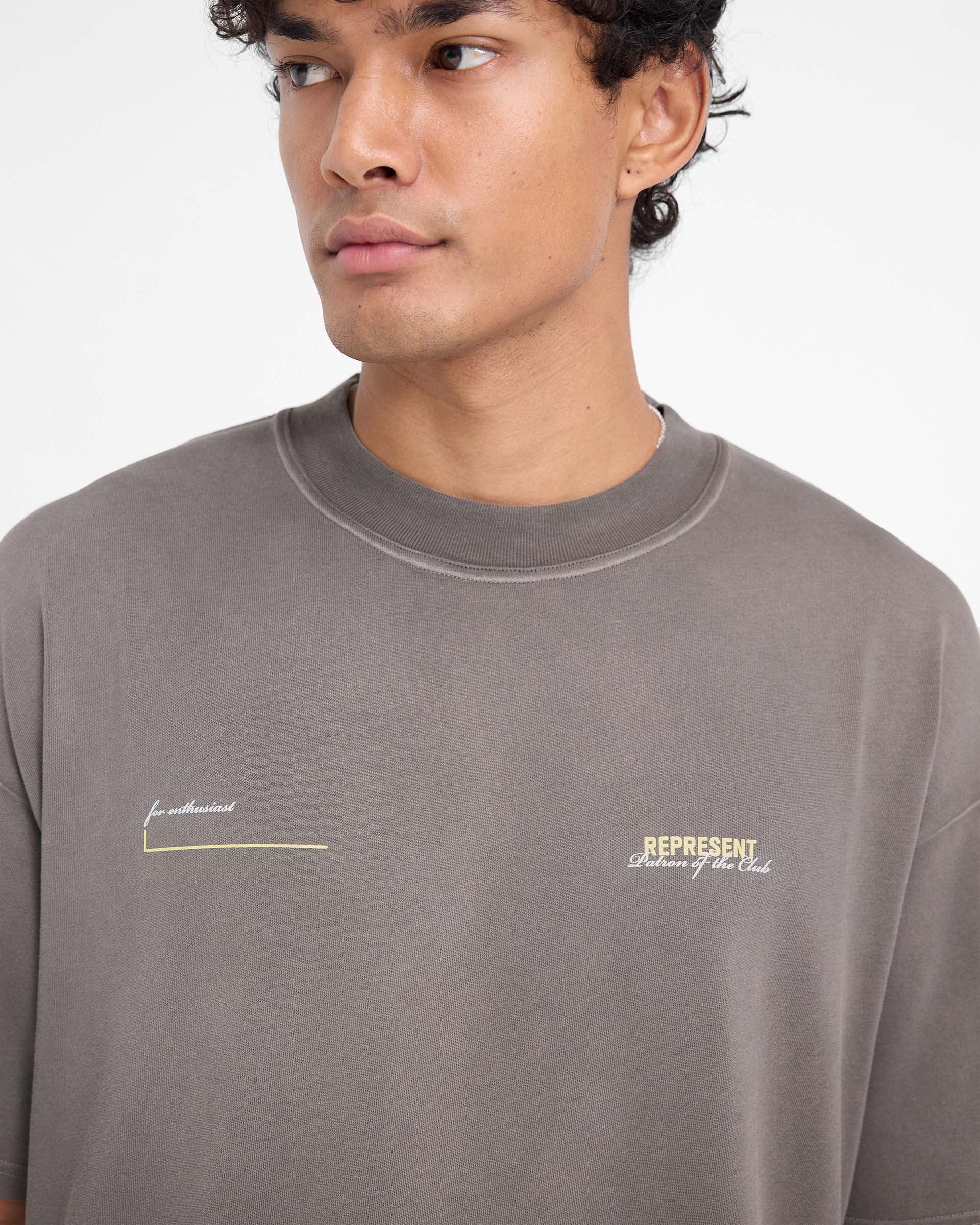 Patron Of The Club Vintage Washed Olive T-Shirt - Soft Cotton Tee for Casual Wear, Street Style & Night Out