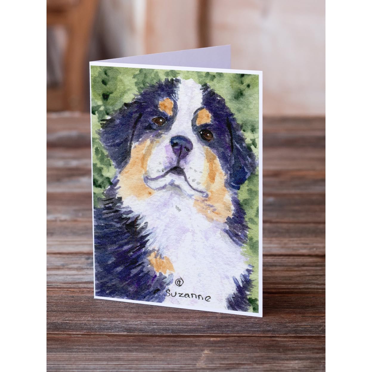 Bernese Mountain Dog Blank Greeting Cards - Pack of 8 A7 Size (5x7) Note Cards with Envelopes | Whimsical Dog Lover Stationery for Birthdays, Thank You Notes & Special Occasions