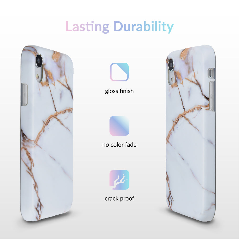 Elegant White & Gold Marble iPhone Case - Premium Protective Cover for iPhone [Model Numbers] | Stylish & Durable Phone Case for Everyday Use, Work, and Special Occasions