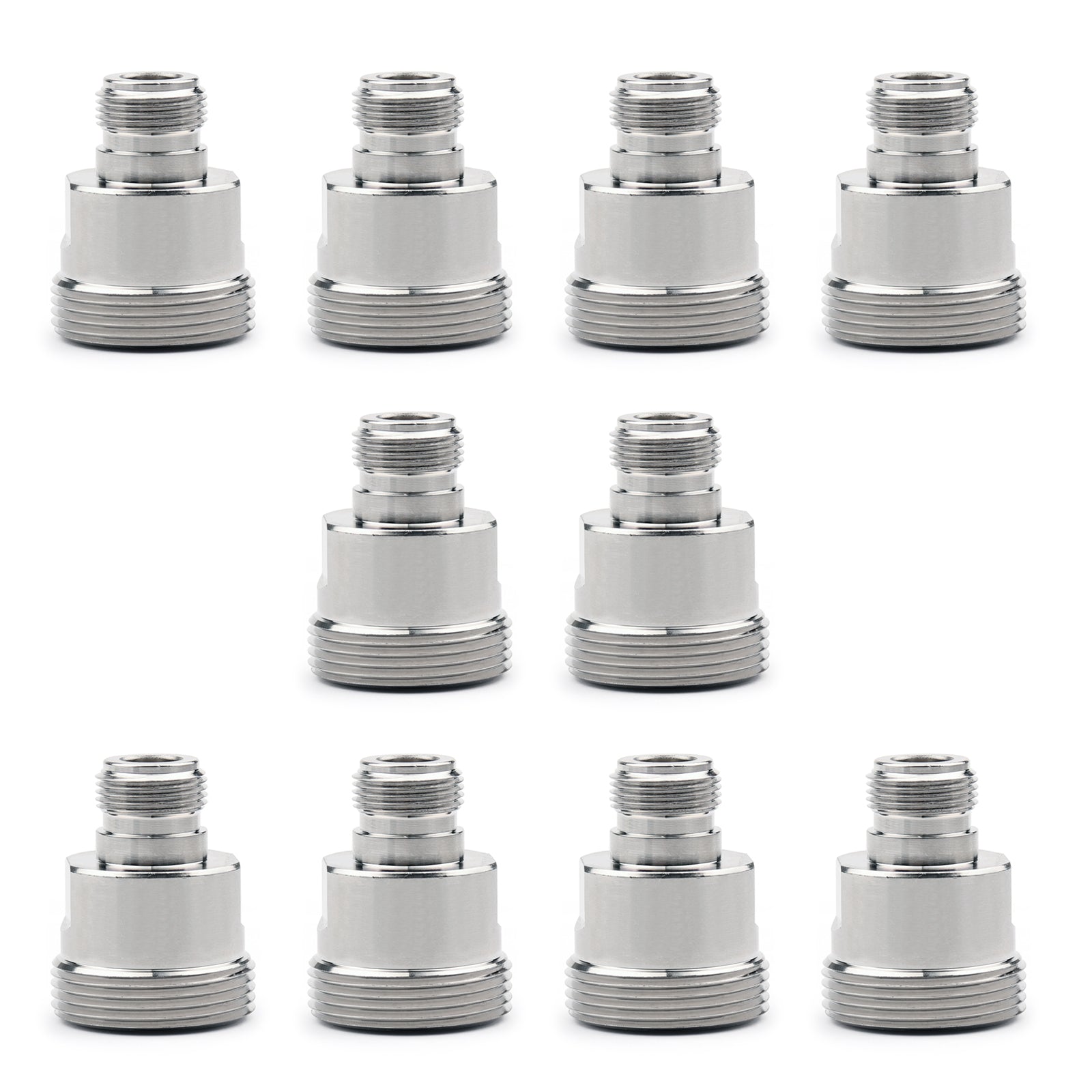 10Pcs 7/16 DIN Female to N Female RF Adapter Connector - Straight F/F for Antenna, Radio & Telecom Equipment Installation