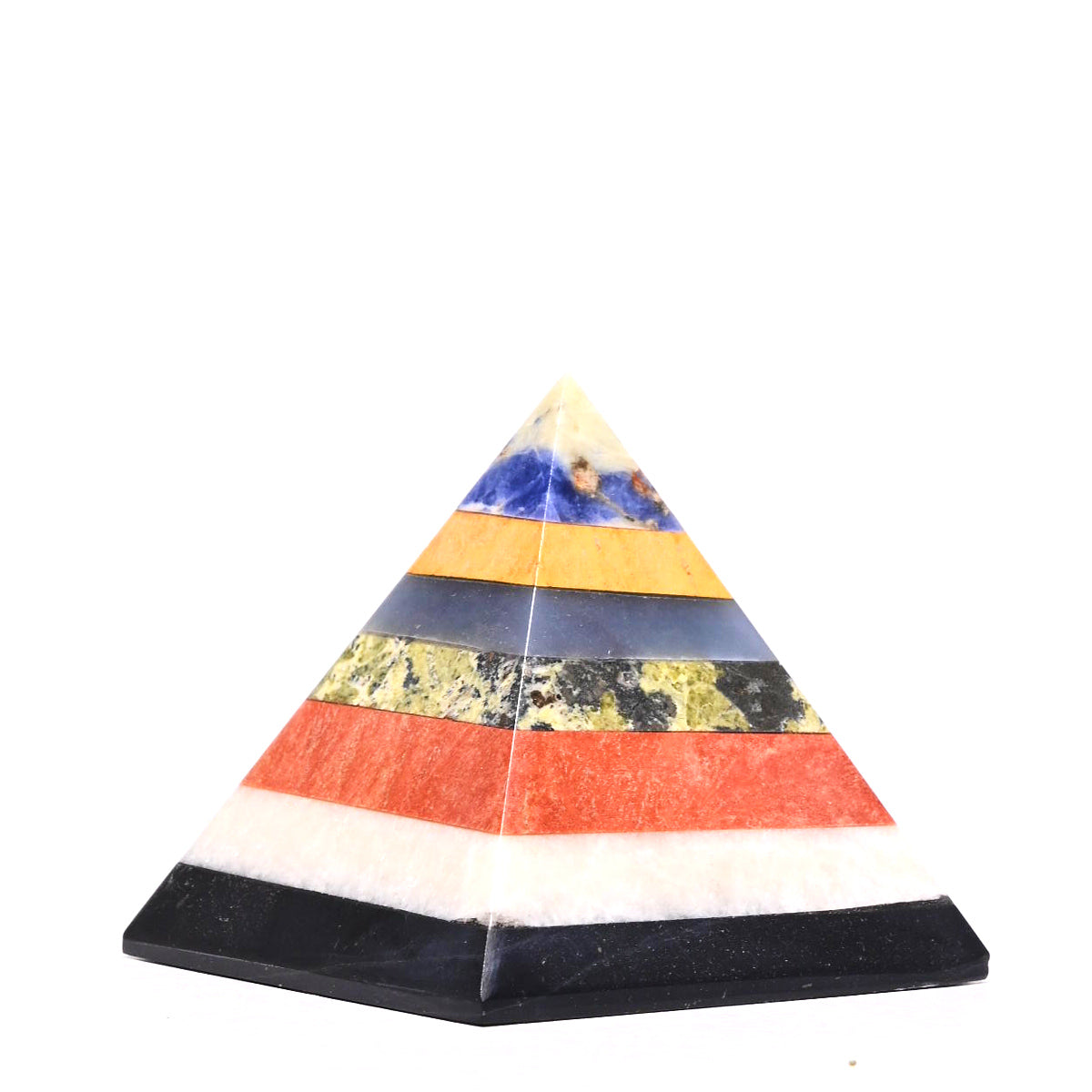 7 Chakra Healing Crystal Pyramids Set - Natural Stone Meditation Pyramid for Energy Balancing, Spiritual Growth & Home Decor - Perfect for Yoga, Reiki, Feng Shui & Gift Giving
