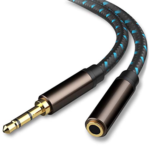 20ft Headphone Extension Cable - 3.5mm Male to Female Stereo Audio Cable with Gold Plated Connectors | Compatible with iPhone, Android, Speakers, Tablets | Perfect for Home Theater, Gaming, Office & Travel Use