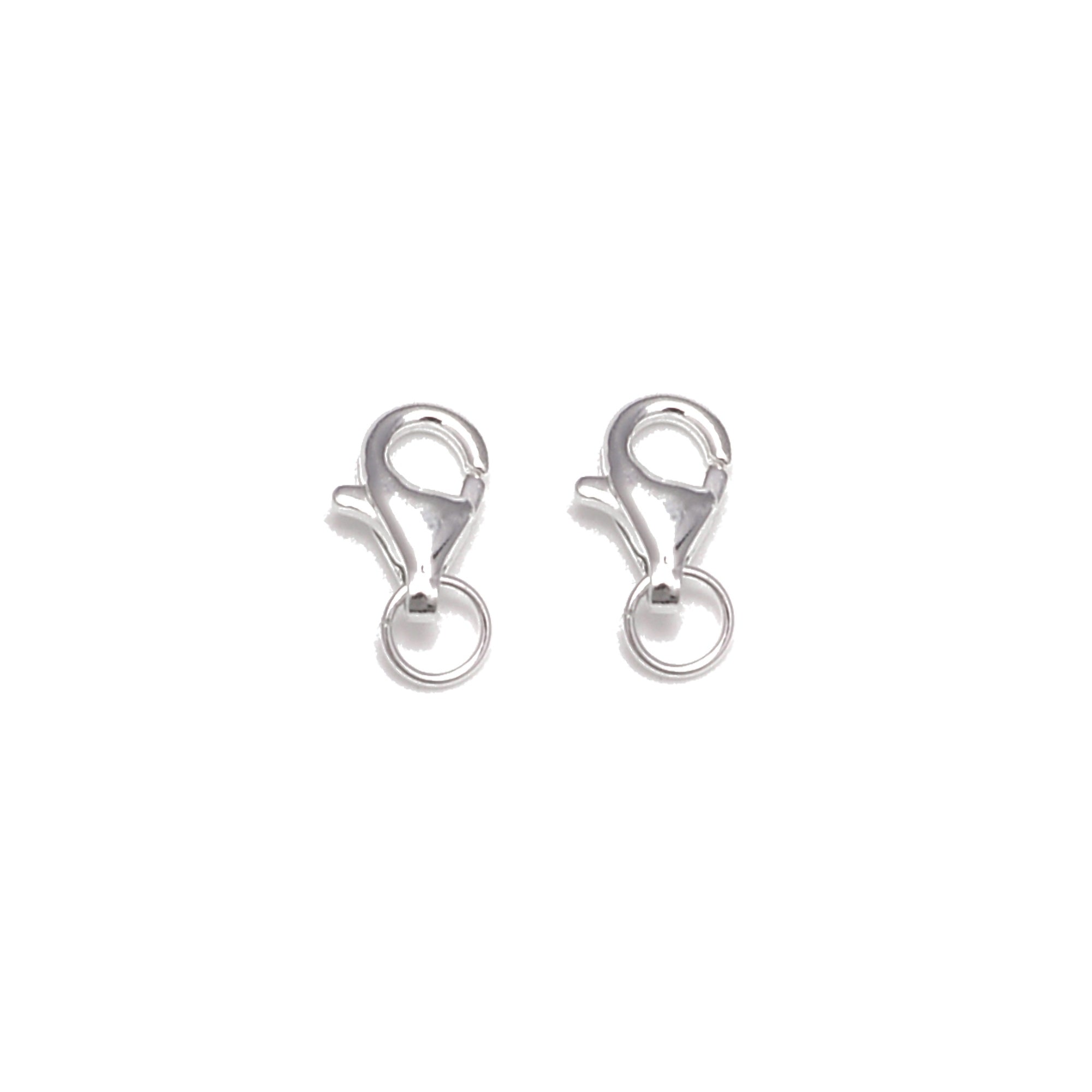 925 Sterling Silver Lobster Clasp 8mm - 12pcs Bulk Pack for Jewelry Making, DIY Bracelets, Necklaces & Keychains - Secure Fastener for Handmade Crafts
