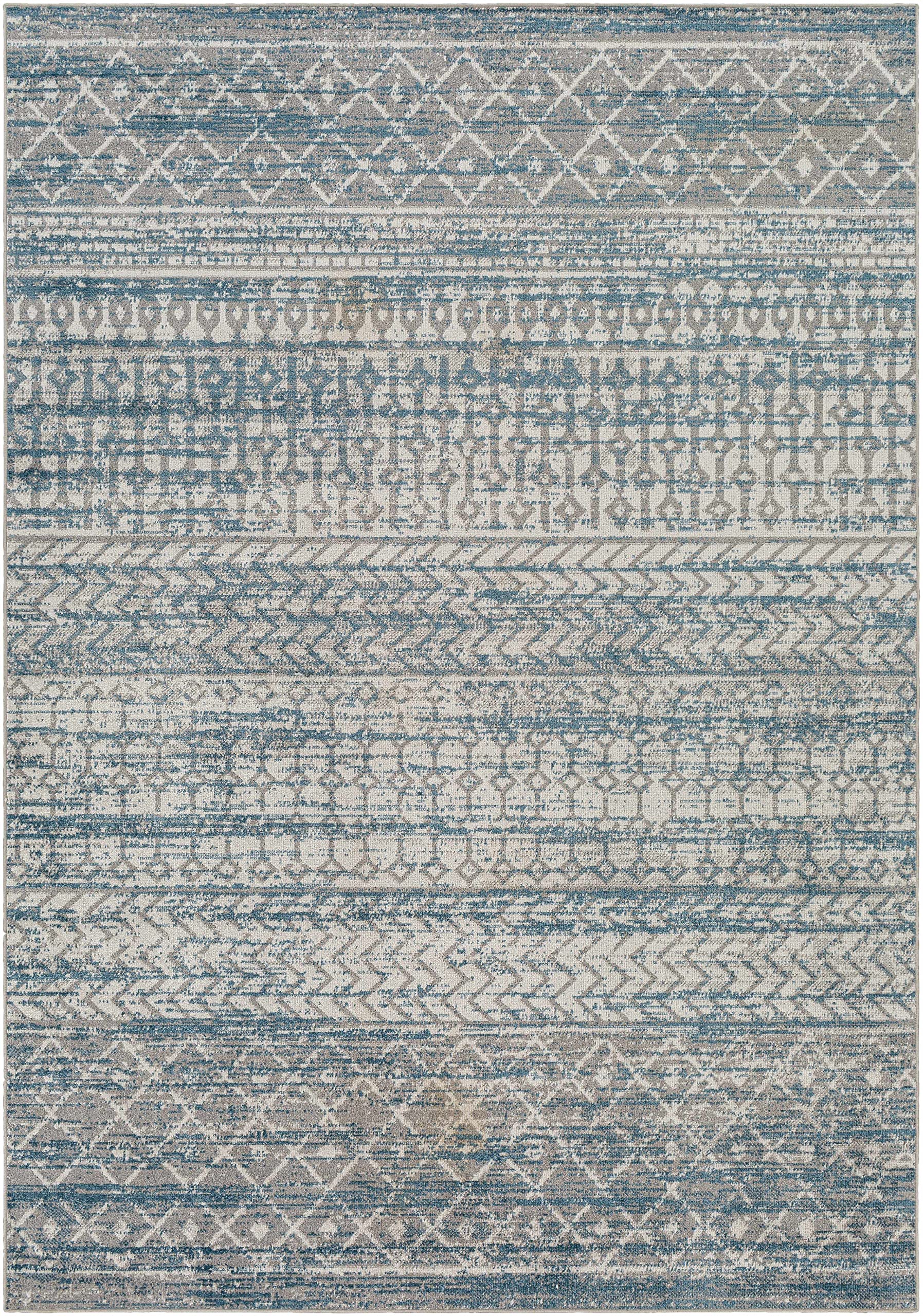 Hauteloom Sison Washable Area Rug - Blue & Gray 9'3