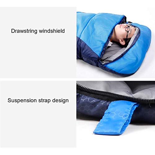 3 Season Envelope Sleeping Bag for Adults & Kids - Lightweight, Compact Water-Resistant Camping Sleeping Bag for Hiking, Backpacking, and Outdoor Adventures - Perfect for Family Camping Trips and Summer Sleepovers