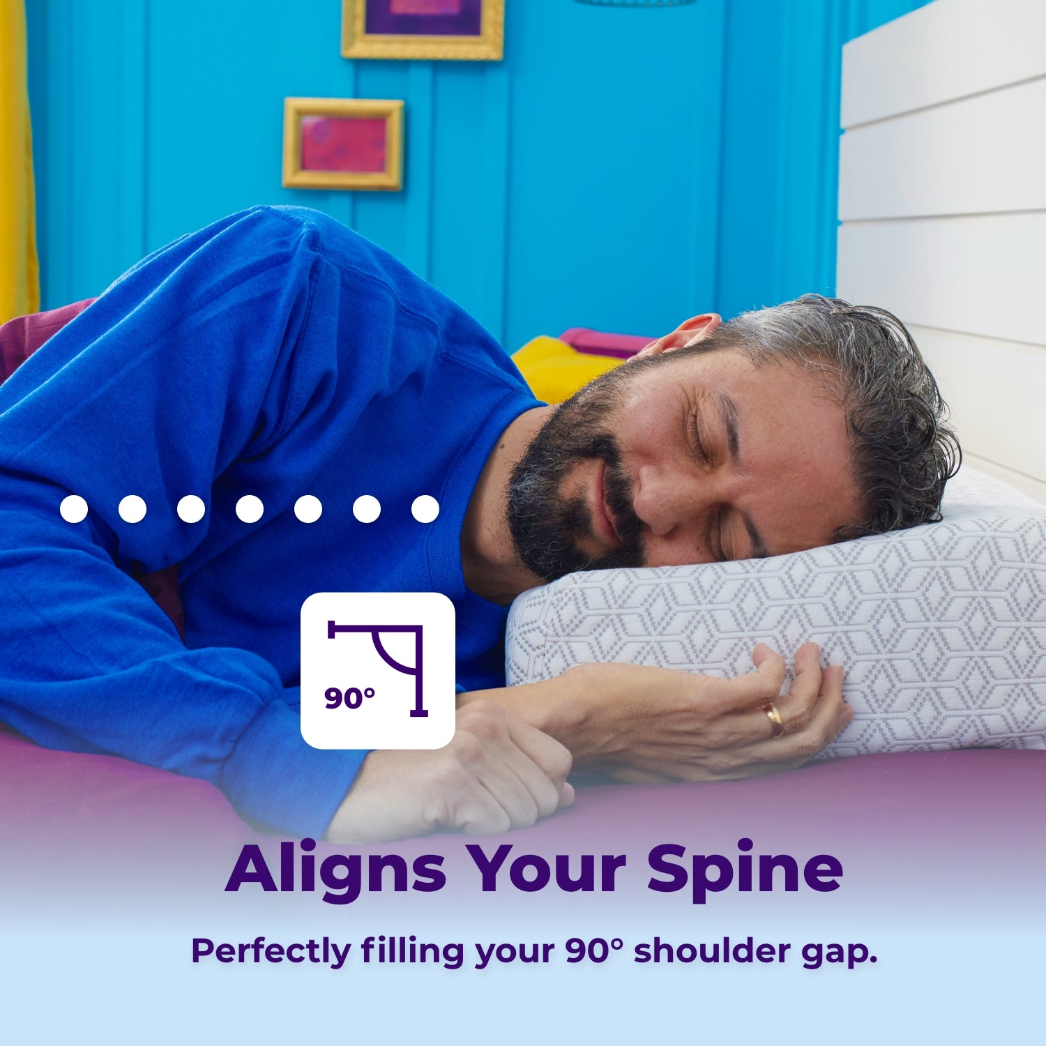 Best Side Sleeper Pillow for Neck Pain Relief - Ergonomic Memory Foam Support for Comfortable Sleep - Perfect for Back & Stomach Sleepers Too