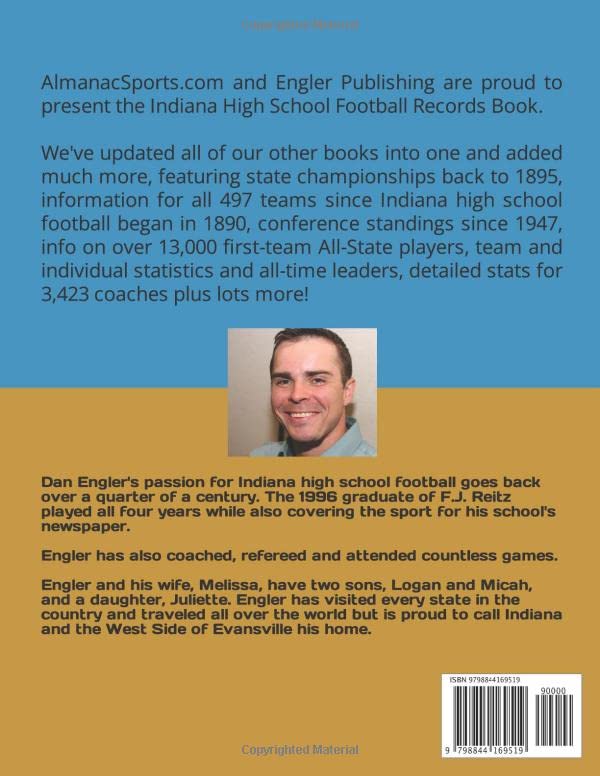 Indiana High School Football Records Book - Complete Stats & History | Perfect for Coaches, Players & Fans