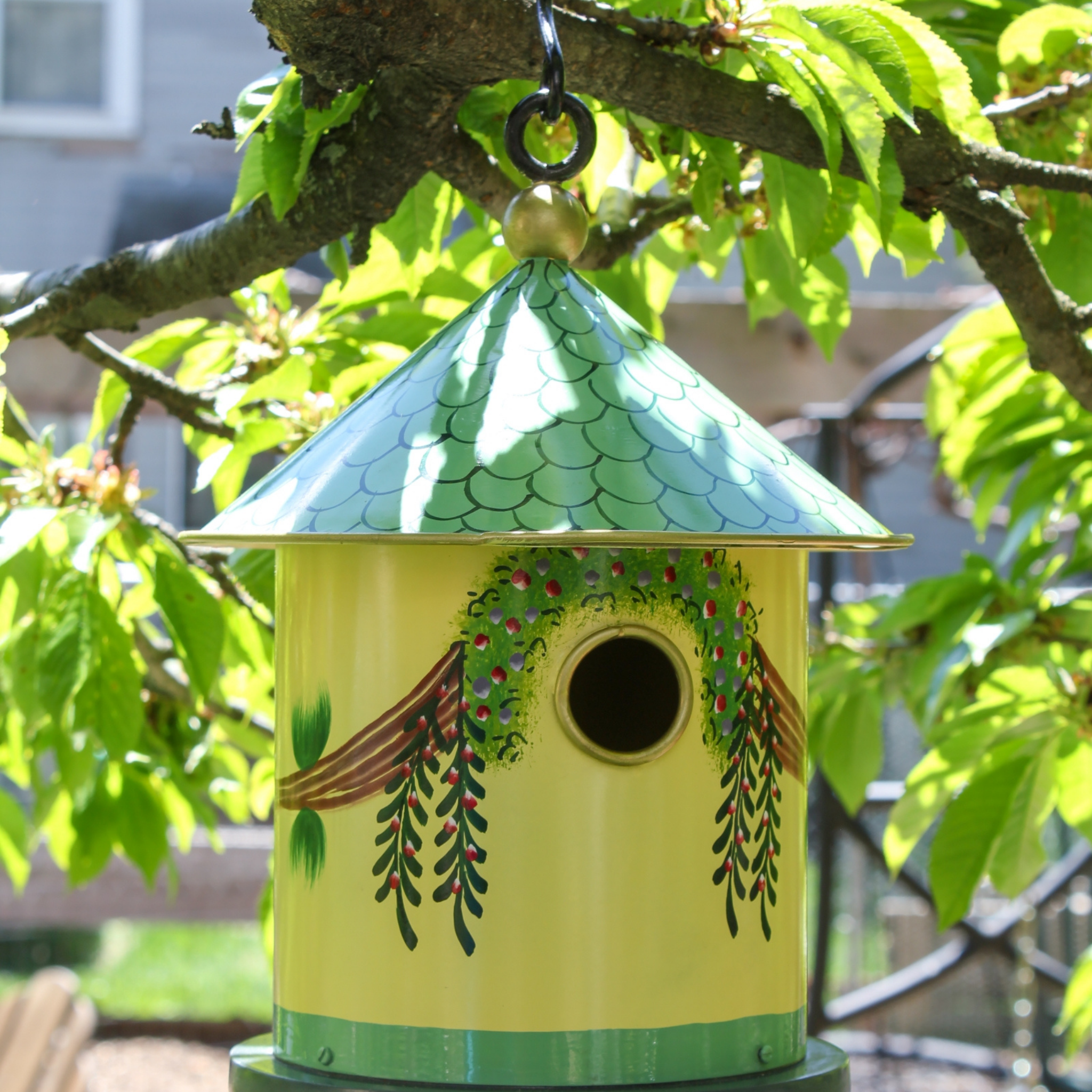 Bastion Birdhouse - Durable Wooden Bird House for Outdoor Garden, Backyard & Patio - Attracts Wild Birds for Natural Pest Control & Bird Watching