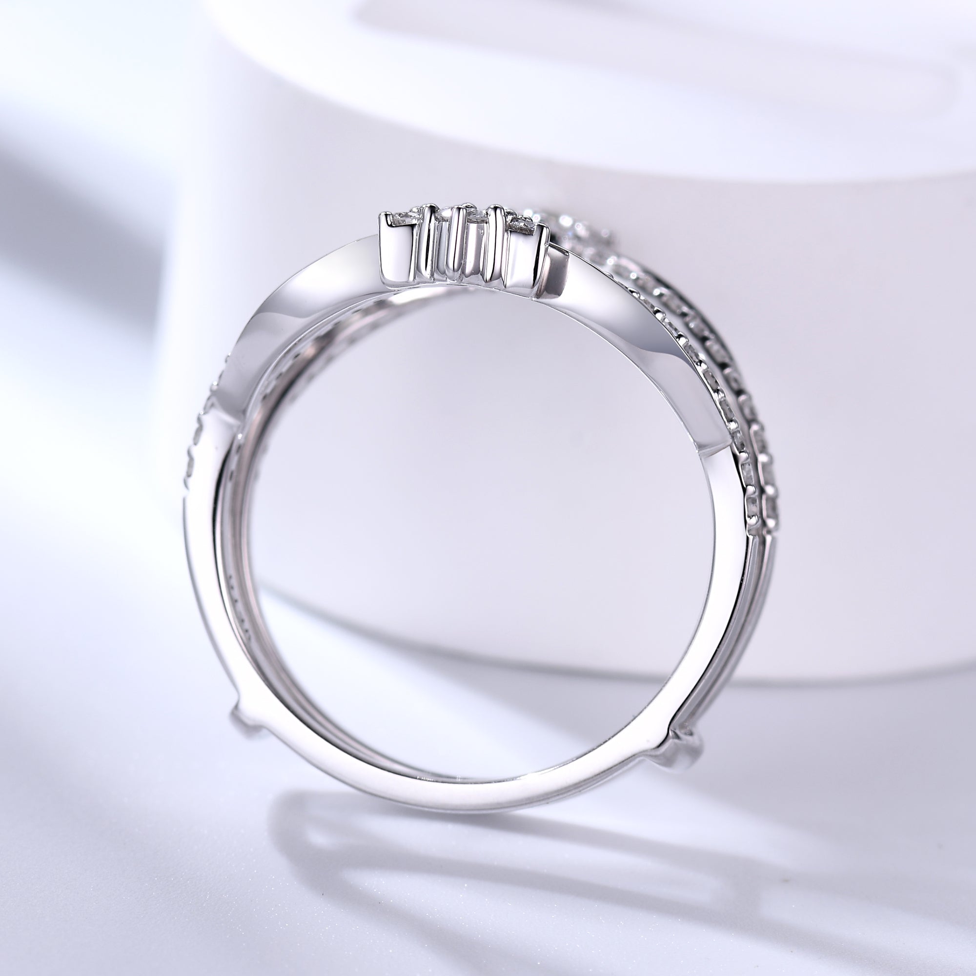 Vintage Style Diamond Contour Enhancer Wedding Band - 14K Gold Chevron Ring for Women | Perfect for Bridal Jewelry, Anniversary Gifts & Special Occasions