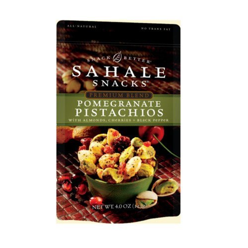 Sahale Snacks Pomegranate Pistachios 4oz (Pack of 6) | Gluten-Free Healthy Snacks for Hiking, Office & Travel | Antioxidant-Rich Nut Mix