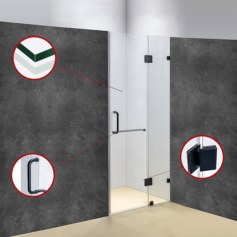 10mm Frameless Shower Screen 100x200cm - Wall to Wall Bathroom Glass Panel by Della Francesca | Modern Walk-In Shower Enclosure for Luxury Bathrooms