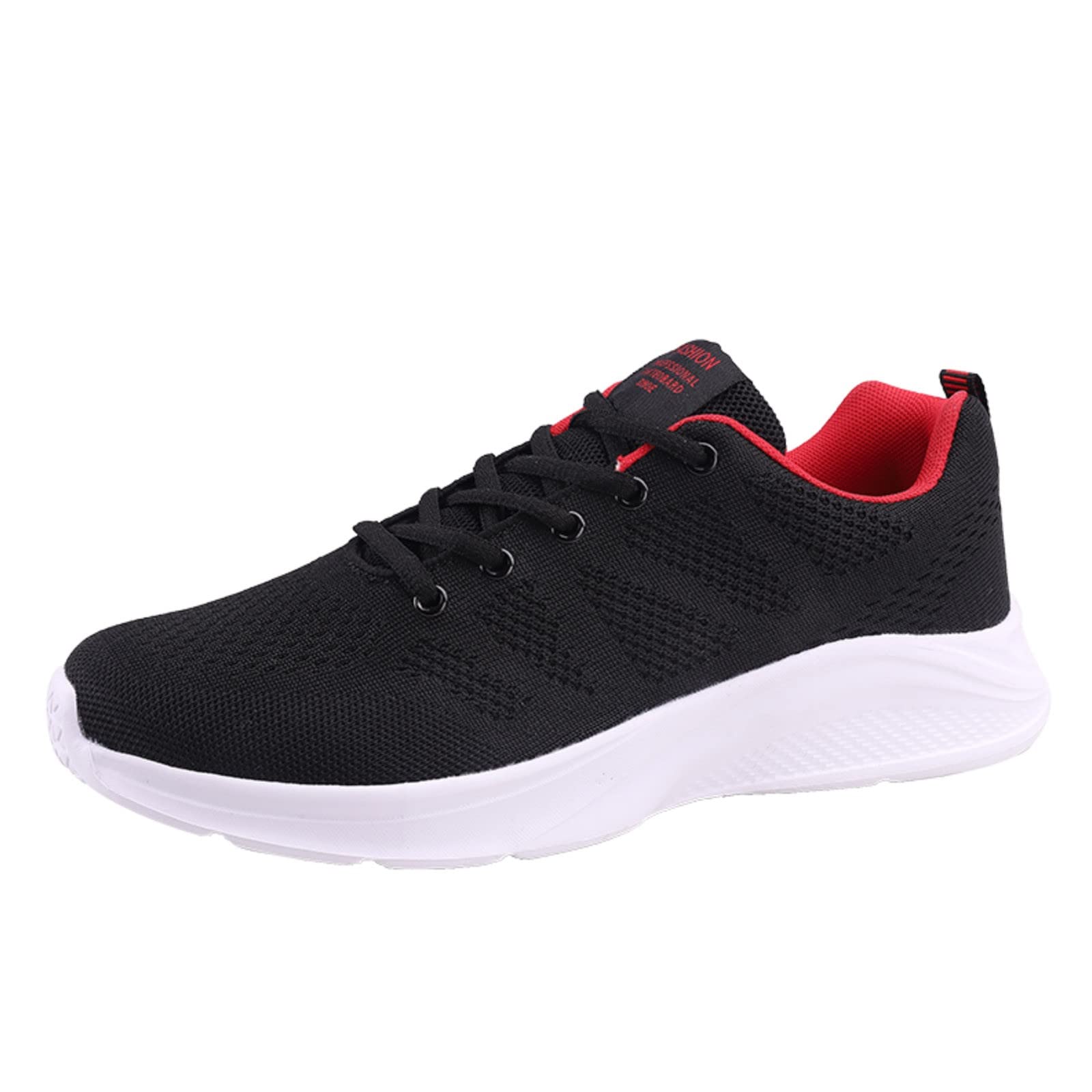 **Breathable Mesh Women's & Men's Casual Sneakers - Comfortable Flat Lace-Up Summer Shoes in Red | Perfect for Walking, Running & Everyday Wear**