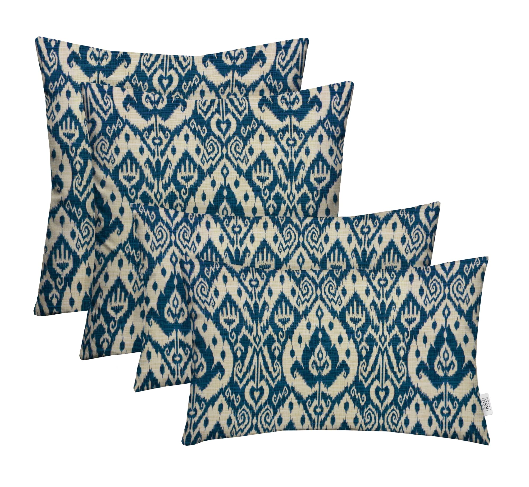 RSH DECOR: Set of 4 Lumbar & Square Throw Pillows (20