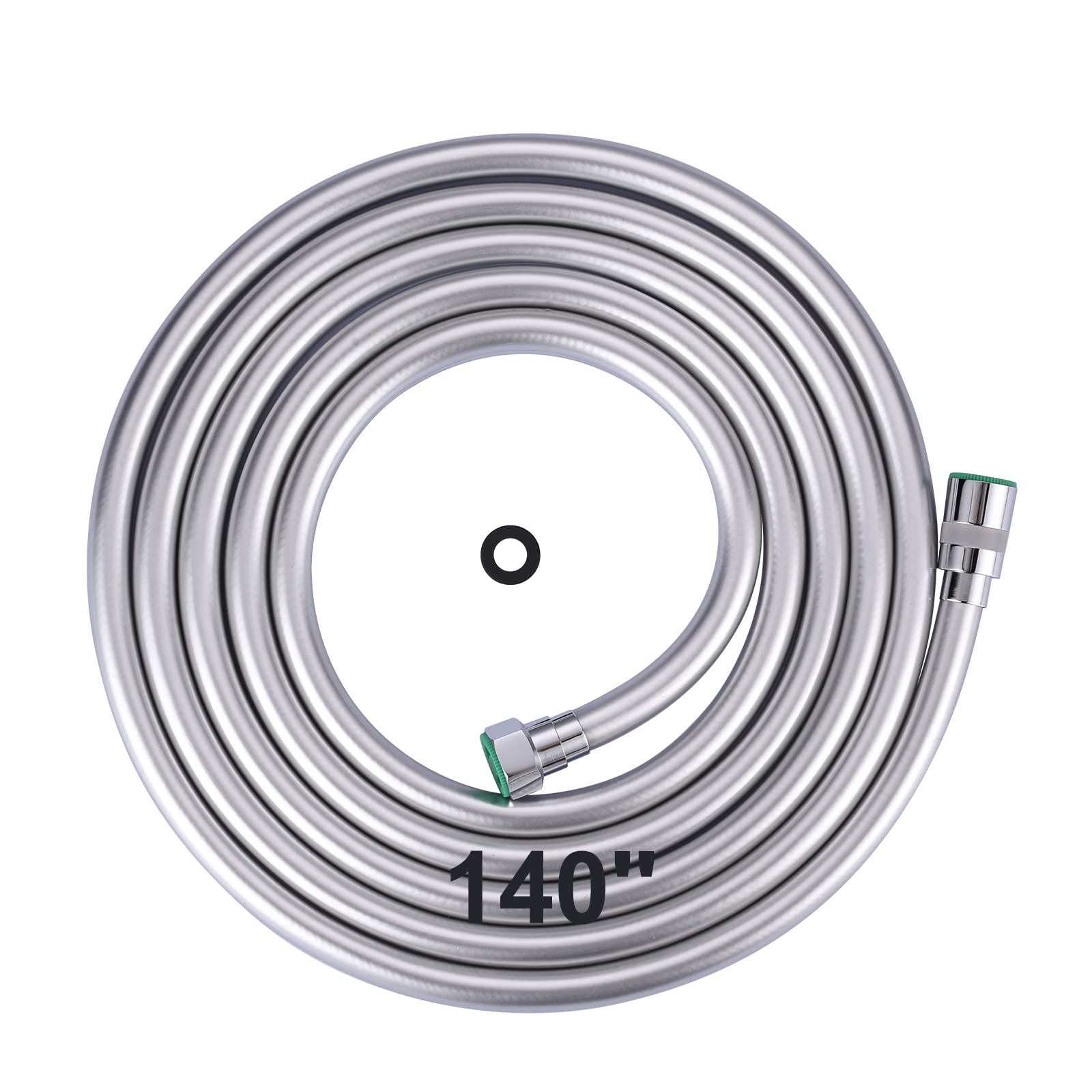140 Inches Extra Long Shower Hose Extension - Chrome Handheld Shower Head Hose for Bathing, Pet Washing & Bathroom Cleaning - Perfect for Tall Showers, Toilet Cleaning & Dog Grooming