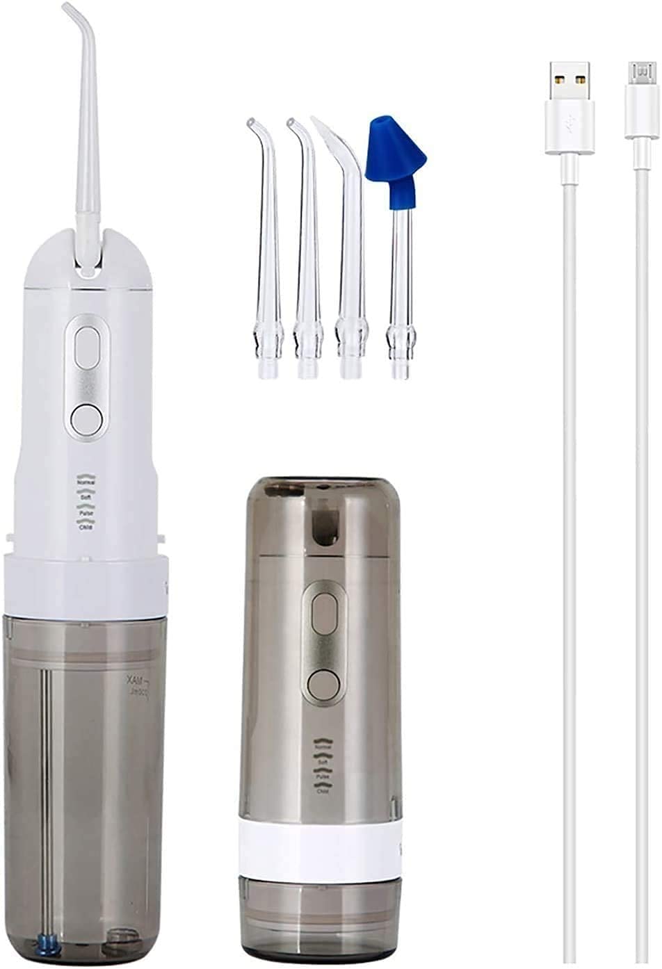 XIXIDIAN Cordless Water Flosser for Teeth Cleaning - Portable Dental Flosser with 3 Modes, IPX7 Waterproof & USB Rechargeable - Removable Water Tank for Home, Travel, and On-the-Go Oral Care
