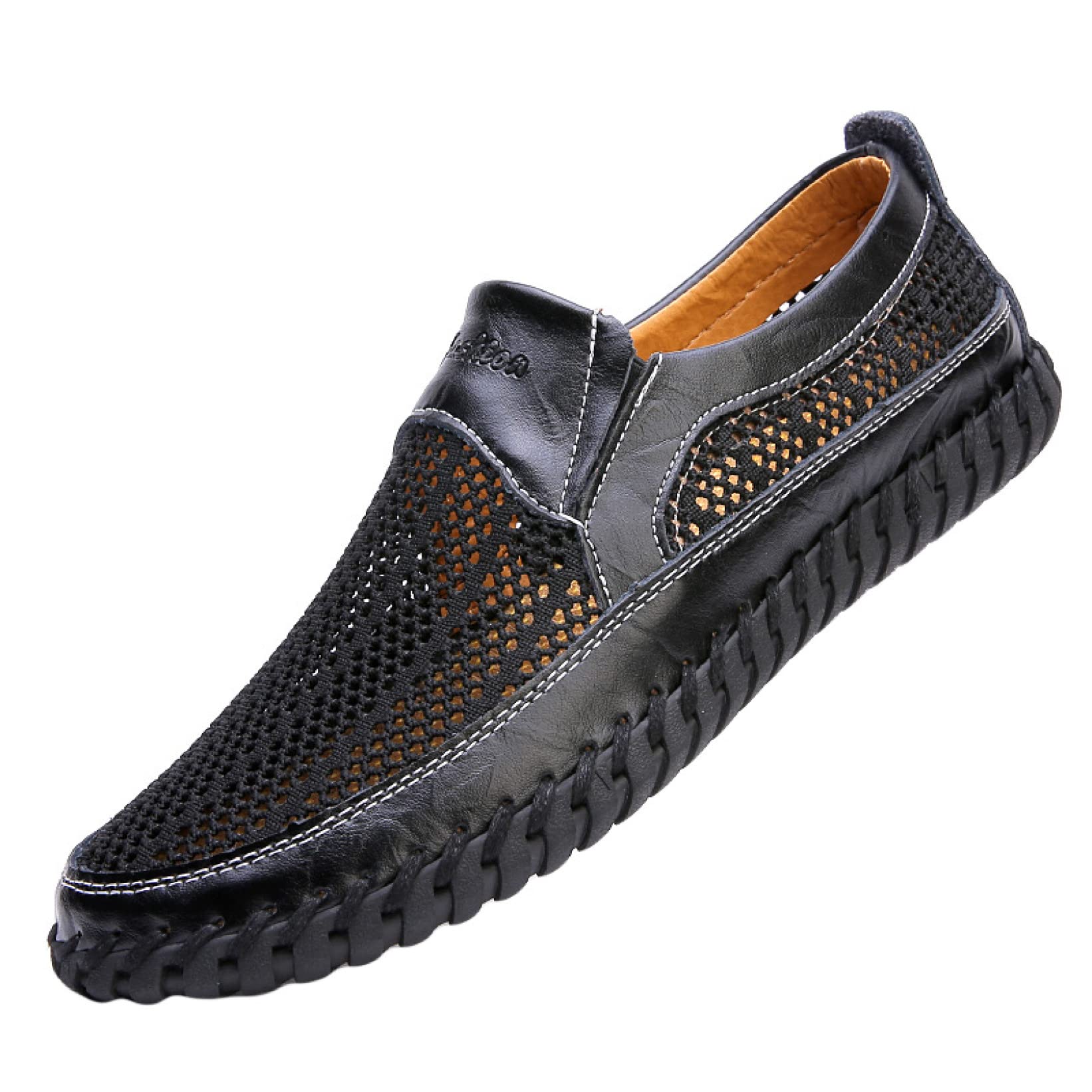 **Hoxekle Men's Breathable Mesh Loafers - Comfortable Casual Walking Shoes for Summer | Lightweight Slip-On Sneakers for Outdoor, Travel & Daily Wear**