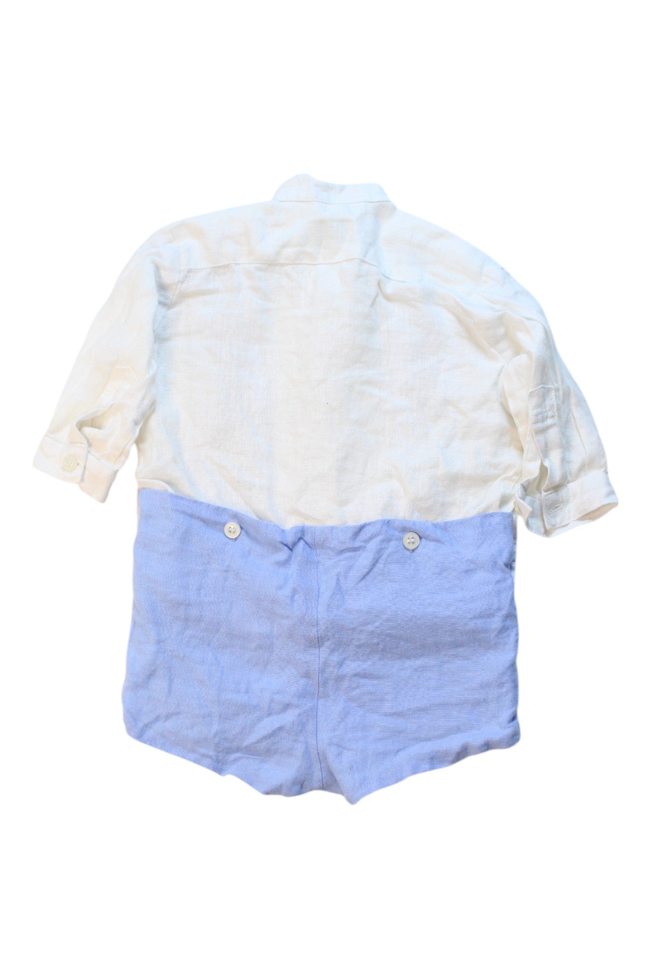 Arroz Con Leche Romper With Embroidery - Baby Boys' 3-6 Months Outfit for Special Occasions & Family Photos