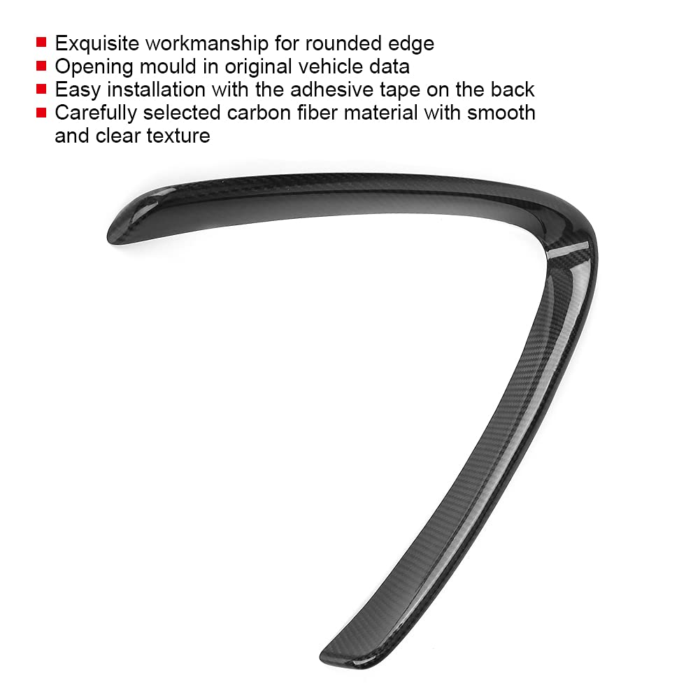 Carbon Fiber V-Shaped Front Grill Decoration Frame for Alfa Romeo Giulia (2017-2019) - Black, Lightweight & Durable - Upgrade Your Car's Style for Racing or Show Events