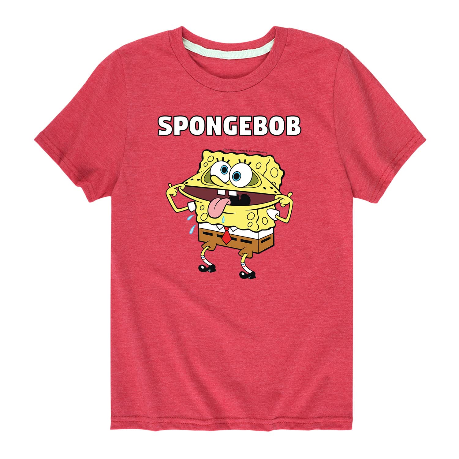 Spongebob Squarepants Graphic T-Shirt for Toddler & Youth - Soft Short Sleeve Cotton Tee - Fun Cartoon Character Shirt for Kids Playtime & Casual Wear
