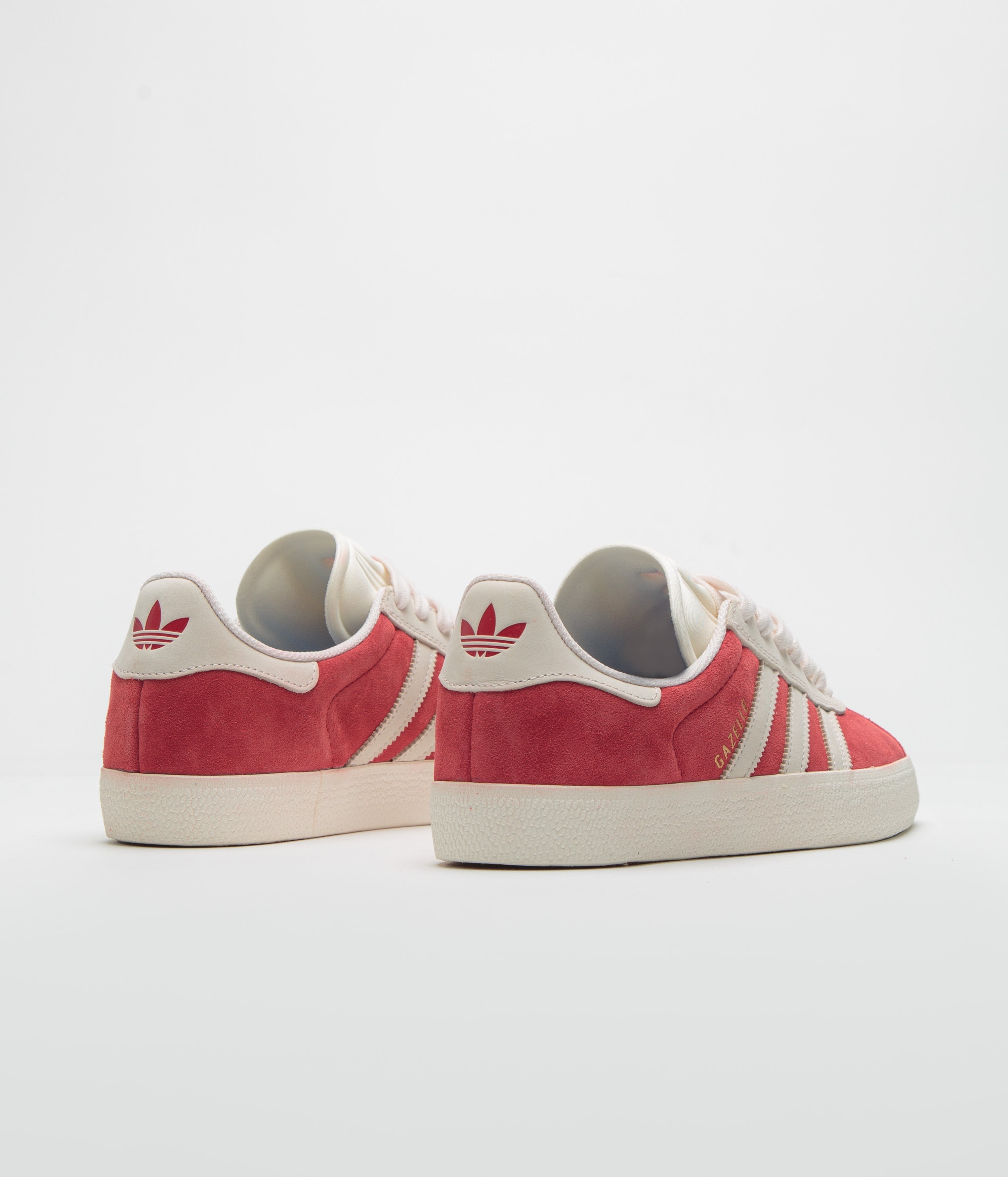 Adidas Gazelle ADV Sneakers for Men & Women - Better Scarlet/Chalk White/Gold Metallic - Retro Running Shoes for Casual Wear, Gym & Street Fashion