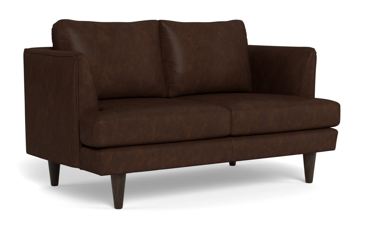 Rainey 59 Genuine Leather Loveseat Sofa - Modern Two-Seater Couch for Living Room, Lounge & Office - Comfortable & Stylish Home Furniture