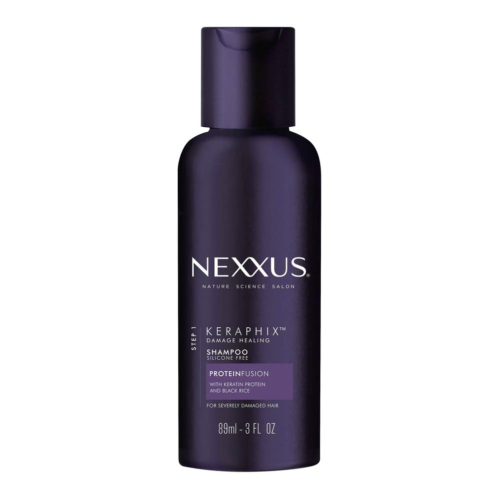Nexxus Keraphix Damage Healing Shampoo 3oz - Repair & Strengthen Damaged Hair - Pack of 1 - Perfect for Dry, Brittle, and Color-Treated Hair at Home or Salon