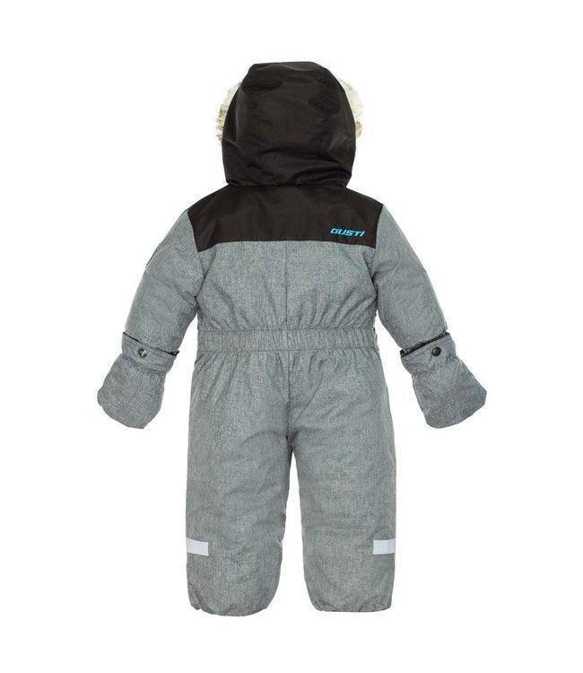Gusti Baby One Piece Snow Suit - Warm Winter Outfit for Infants & Toddlers (Grey Mix) - Perfect for Snow Play, Outdoor Adventures & Cold Weather Protection