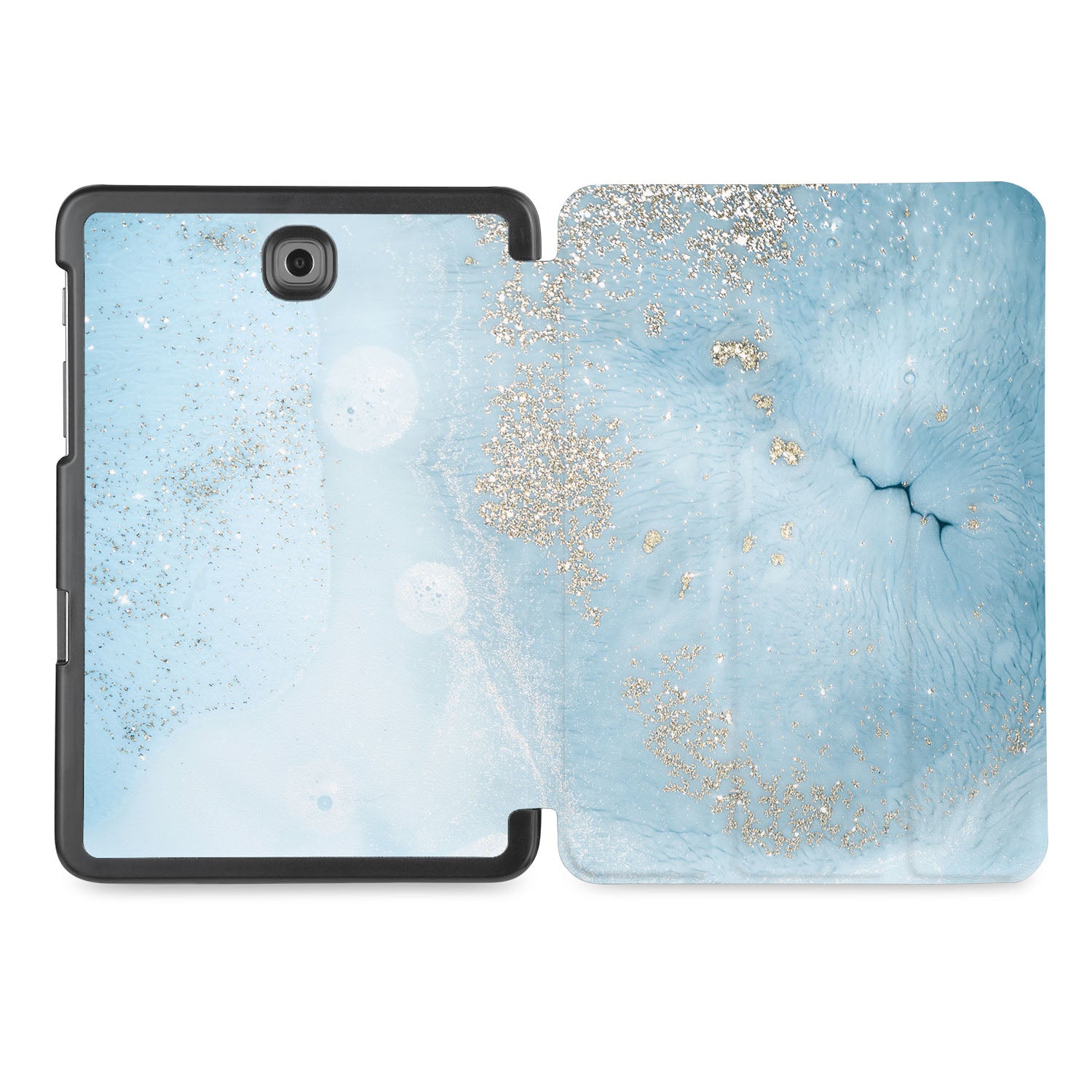 Samsung Tablet Case Marble Gold - Protective Cover for Samsung Galaxy Tab A/S6/S7/S8 - Durable Slim Fit with Auto Sleep/Wake - Perfect for Work, Travel & Home Use