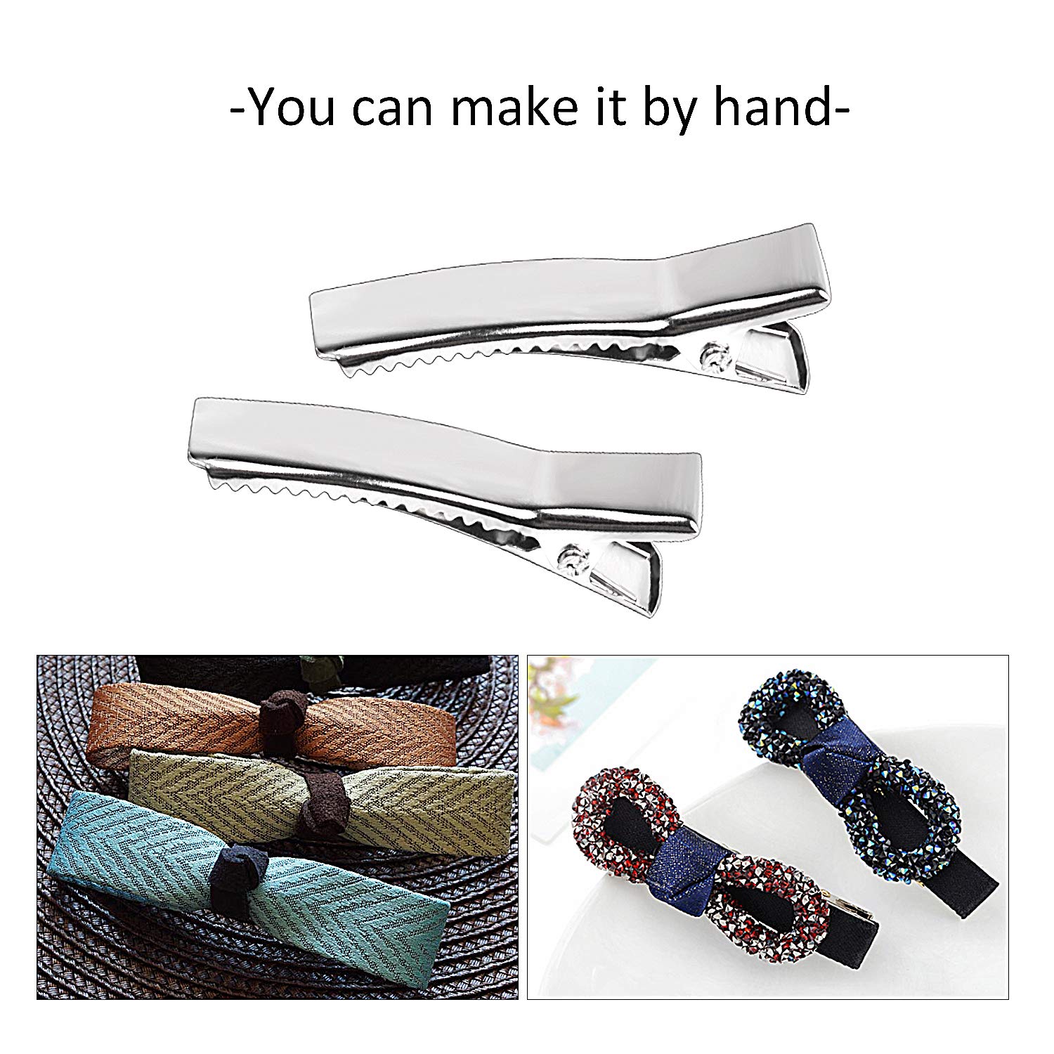 Jdesun 100-Piece Alligator Hair Clips - Single Prong Metal Hair Clips with Teeth for Women & Girls - DIY Hair Accessories for Styling, Sectioning, and Braiding - Perfect for Salons, Home Use, and Hair Extensions