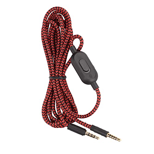 6.5ft Gaming Headset with Noise-Canceling Microphone & Mute Function | Reduce Signal Loss for PC, PS5, Xbox | Portable Design for Travel & Office Use