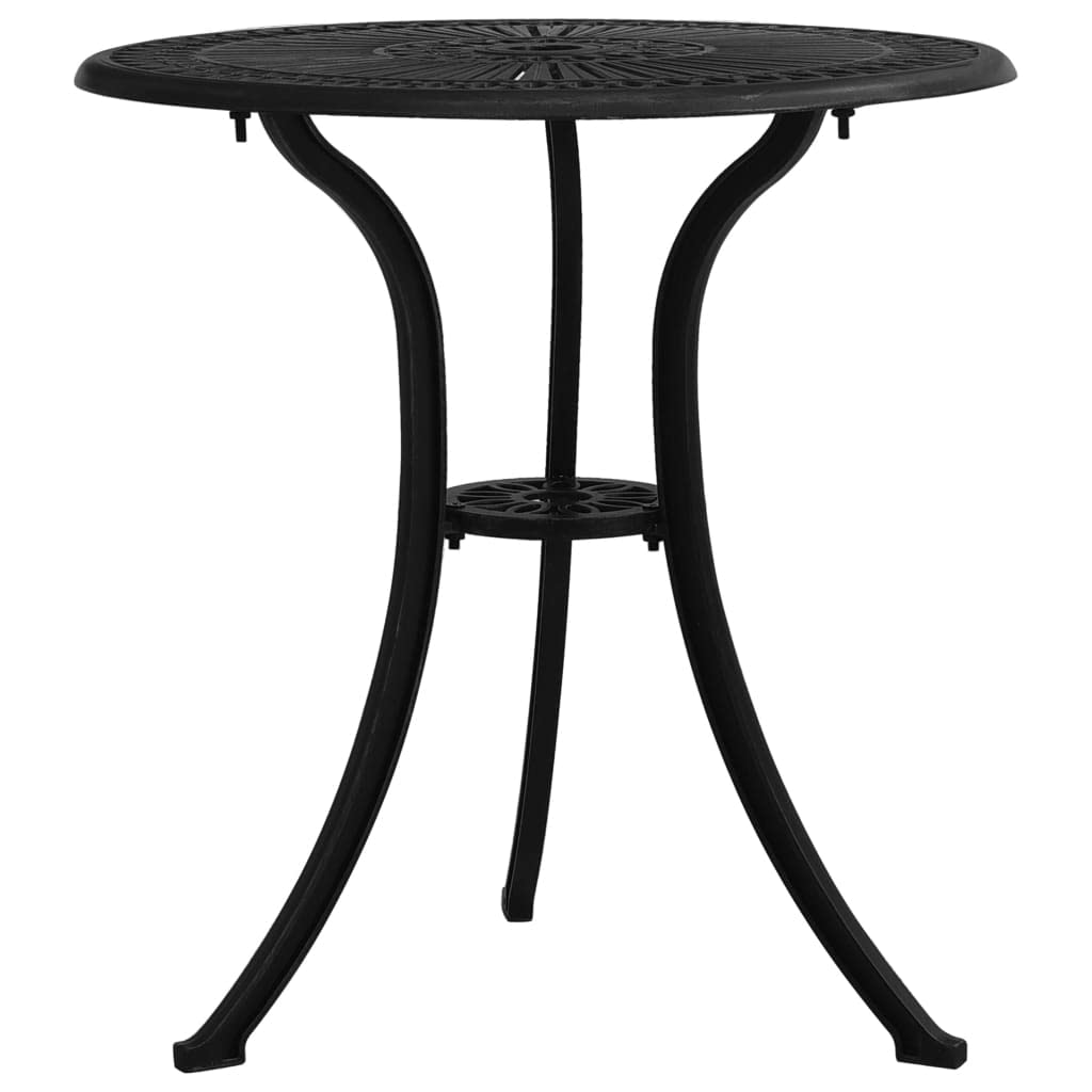 Black Cast Aluminum Outdoor Dining Table 24.4