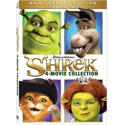 Shrek 4-Movie Collection DVD Set - 20th Century Fox 858571 - Perfect for Family Movie Nights & Kids Entertainment