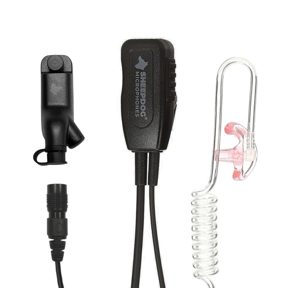 Sheepdog Microphones Alpha SDA1-APX-QD Quick Disconnect Police Lapel Mic Headset - Compatible with Motorola APX6000/7000/8000 Radios | Secure Communication for Law Enforcement & First Responders