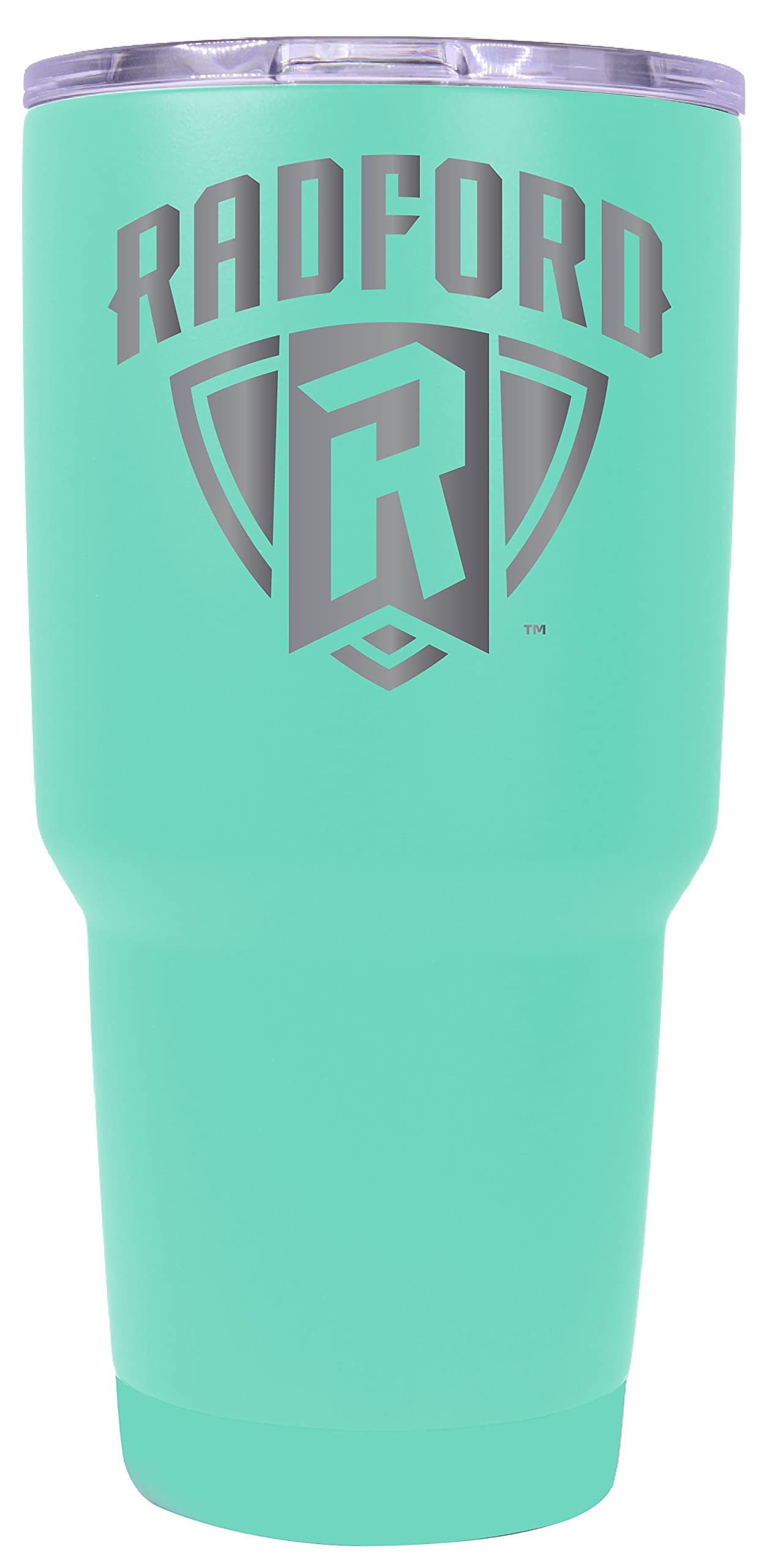 Radford University Highlanders 24 oz Insulated Stainless Steel Tumbler with Etched Design - Seafoam Green - Perfect for Coffee, Tea & Cold Drinks at School, Work or Travel